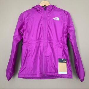 {The North Face} Warm Storm Rain Jacket in Yeow Purple - Girls Large (12) - NWT